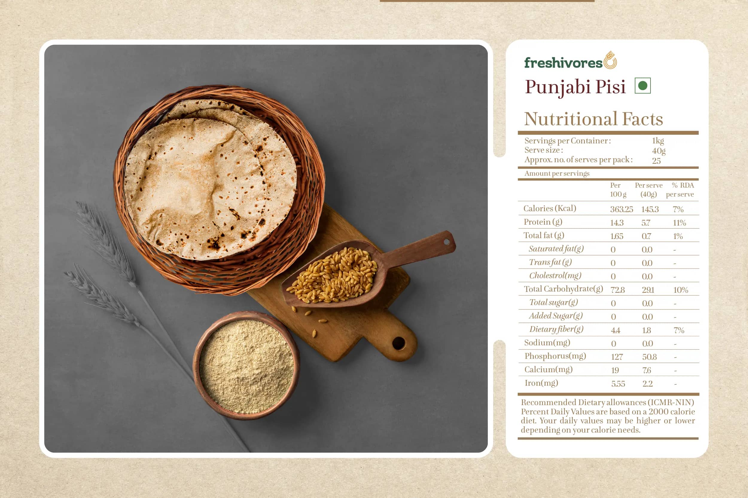 Punjabi PISI Wheat Flour