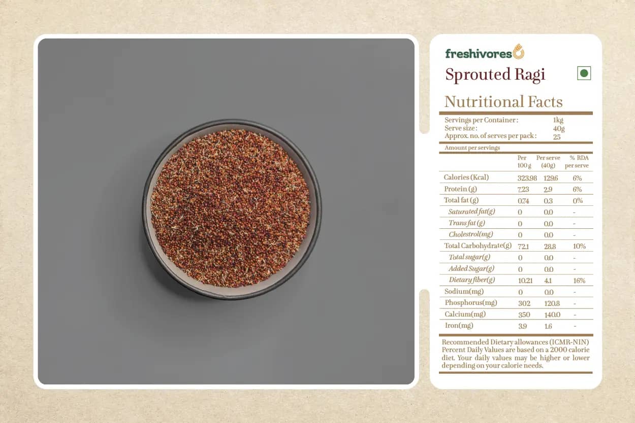 Sprouted Ragi (Finger Millet)